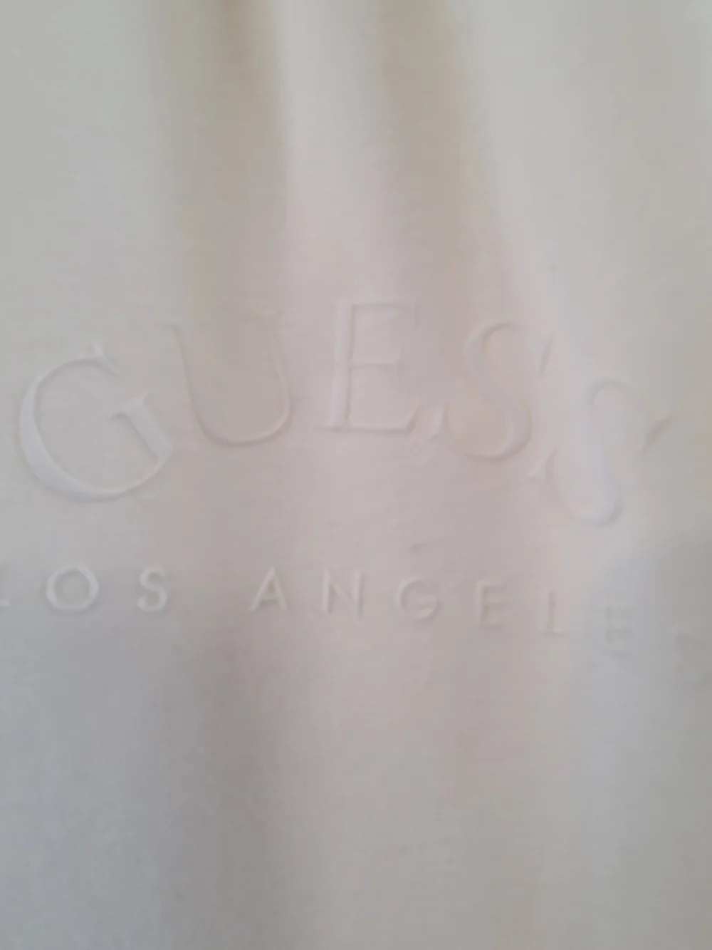 GUESS White Two-Piece Hoodie & Jogger Set with Gold Stripe Size L